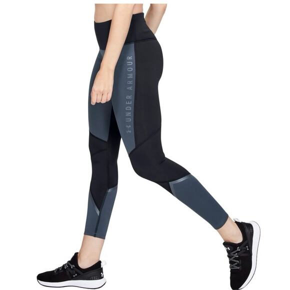Under Armour Women's Compression ColdGear Leggings Black Gray tights Size M - Picture 6 of 6